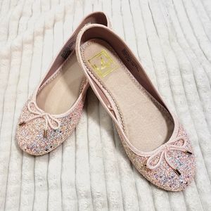 NEW L4L Tinker Pink Glitter Ballet Flat sz 6.5